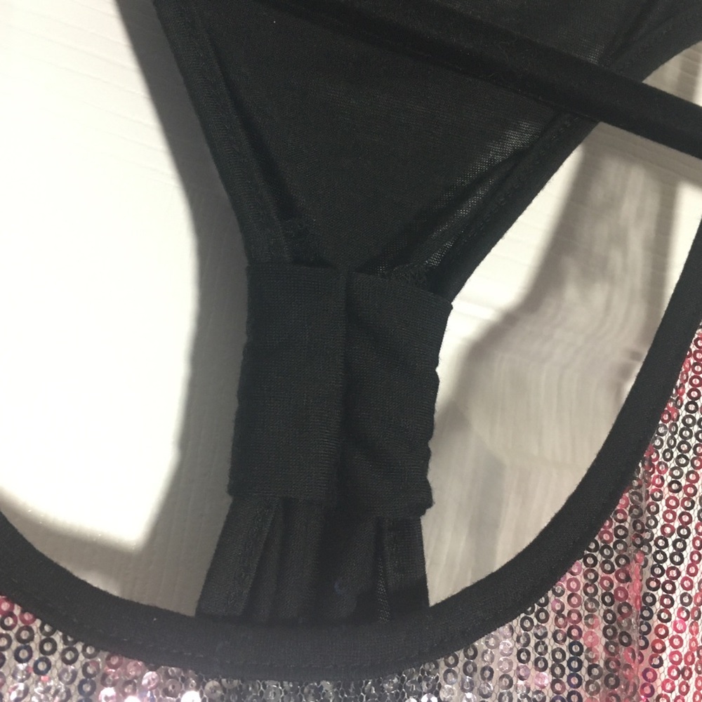 Almost Famous Pink/Silver Sequin Racer Tank - Picture 5 of 10